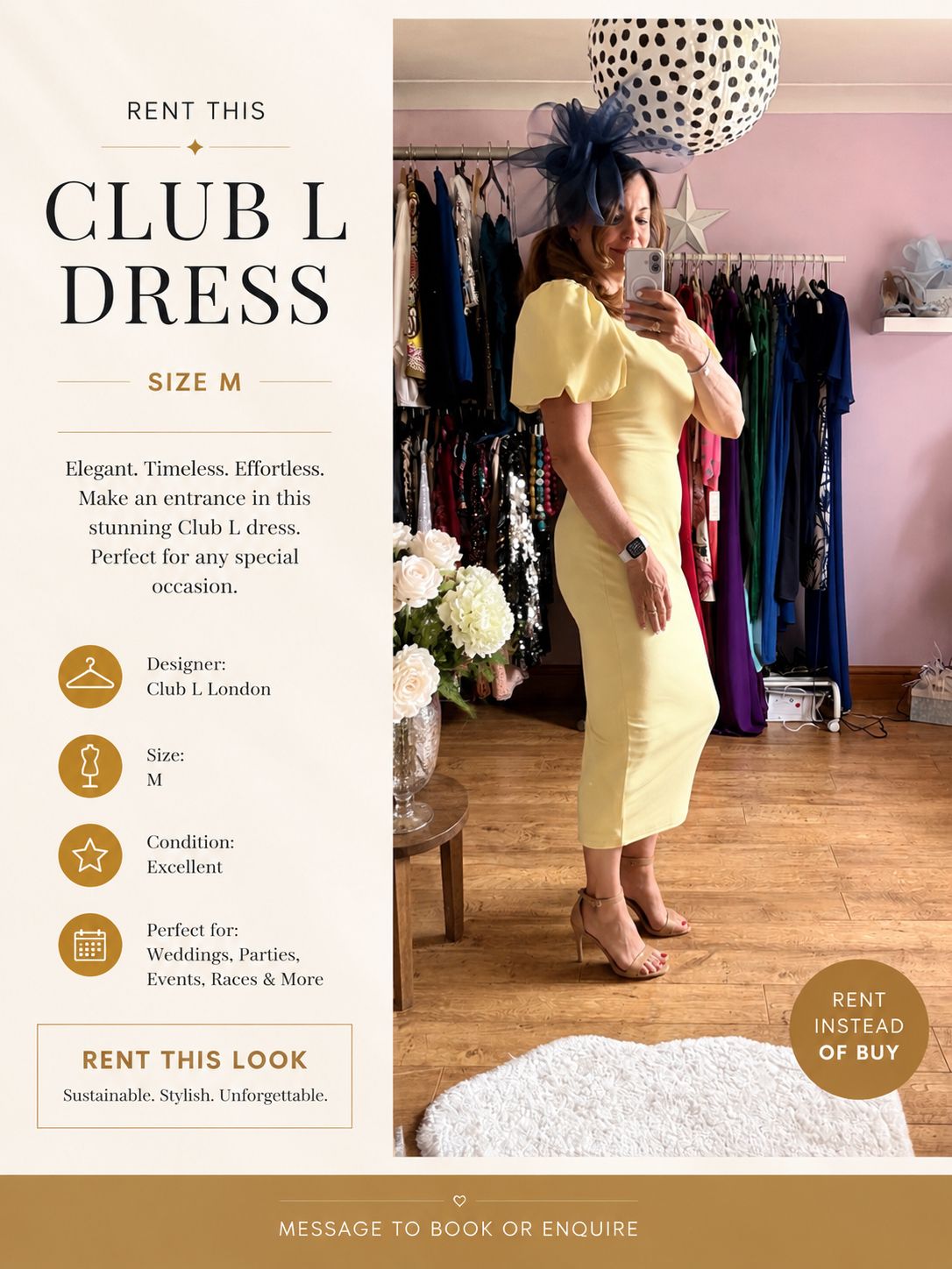 Club L London Yellow Dress — photo 2 of 2