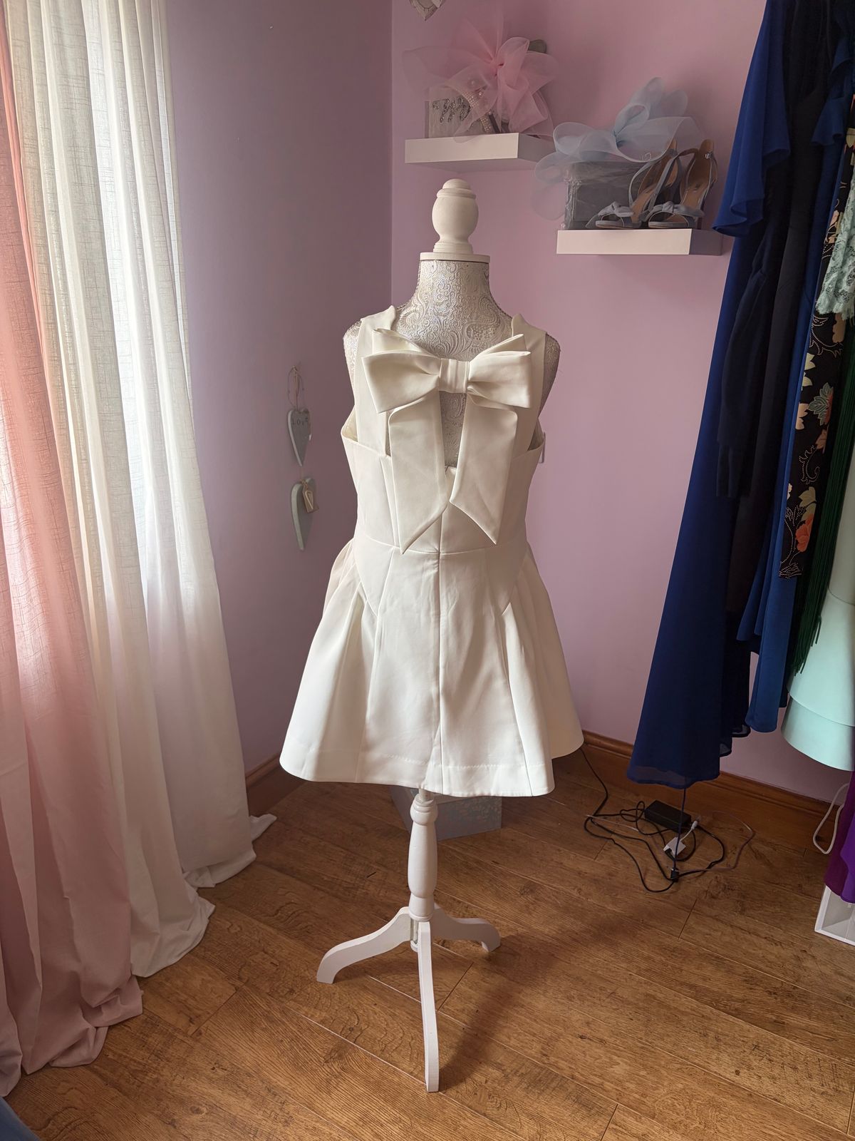 Coast Ivory Mini Dress with Bow  — photo 3 of 5