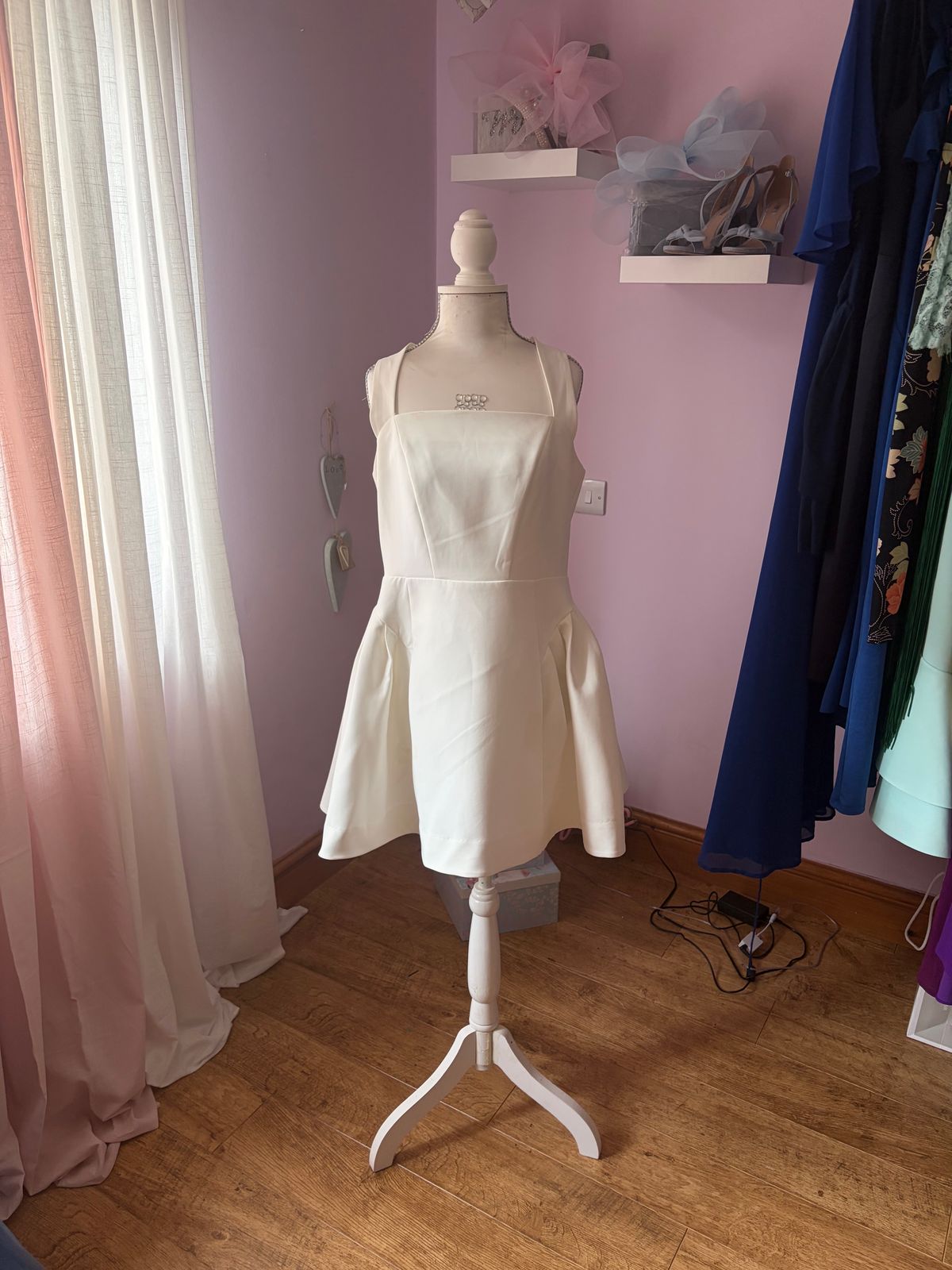 Coast Ivory Mini Dress with Bow  — photo 4 of 5