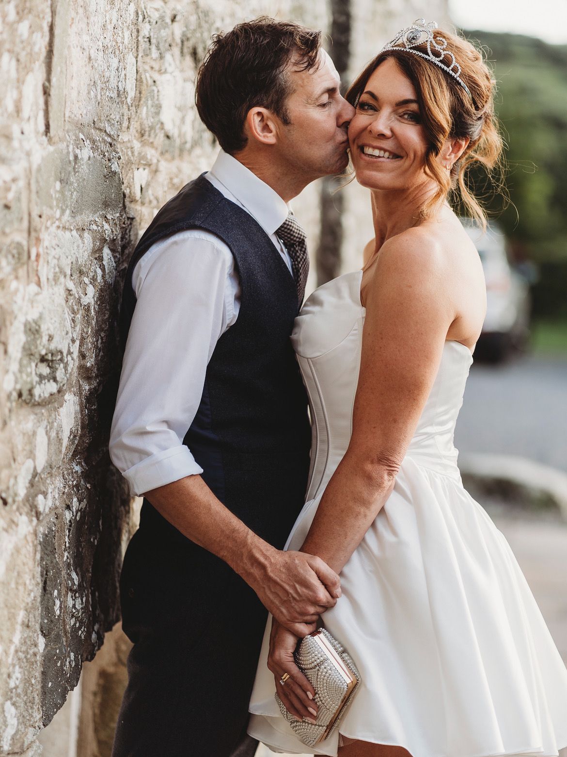 Custom made bridal second evening wedding dress with corset.  — photo 2 of 3