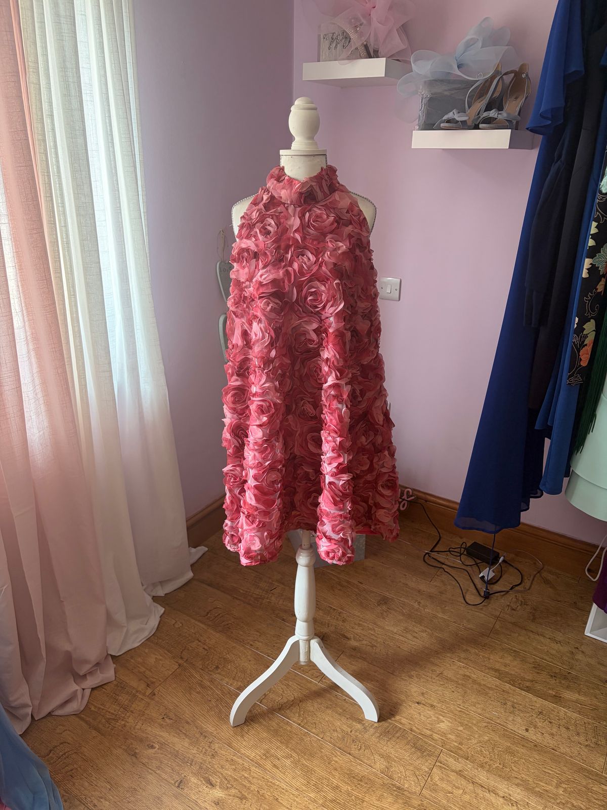 Forever Unique 3D Floral Halterneck Mini Dress — photo 1 of 7