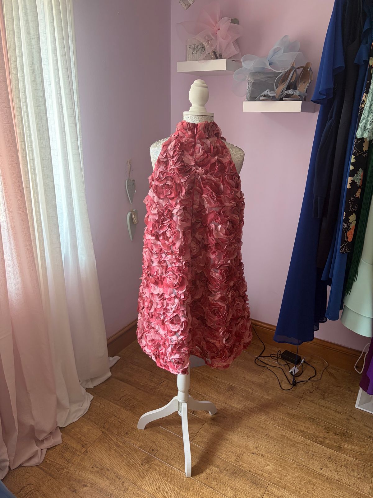 Forever Unique 3D Floral Halterneck Mini Dress — photo 2 of 7