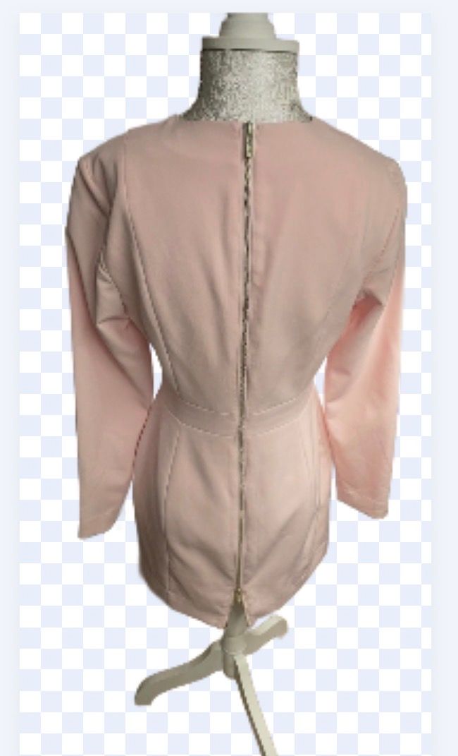 House of CB "Raina" Baby Pink Lace Up Mini Dress — photo 2 of 2