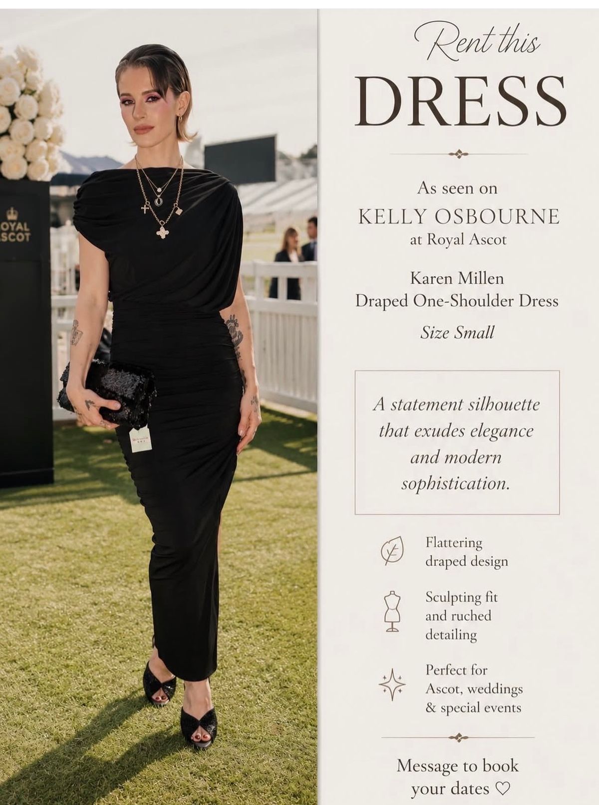 Karen Millen Black Draped Shoulder Dress  — photo 1 of 3