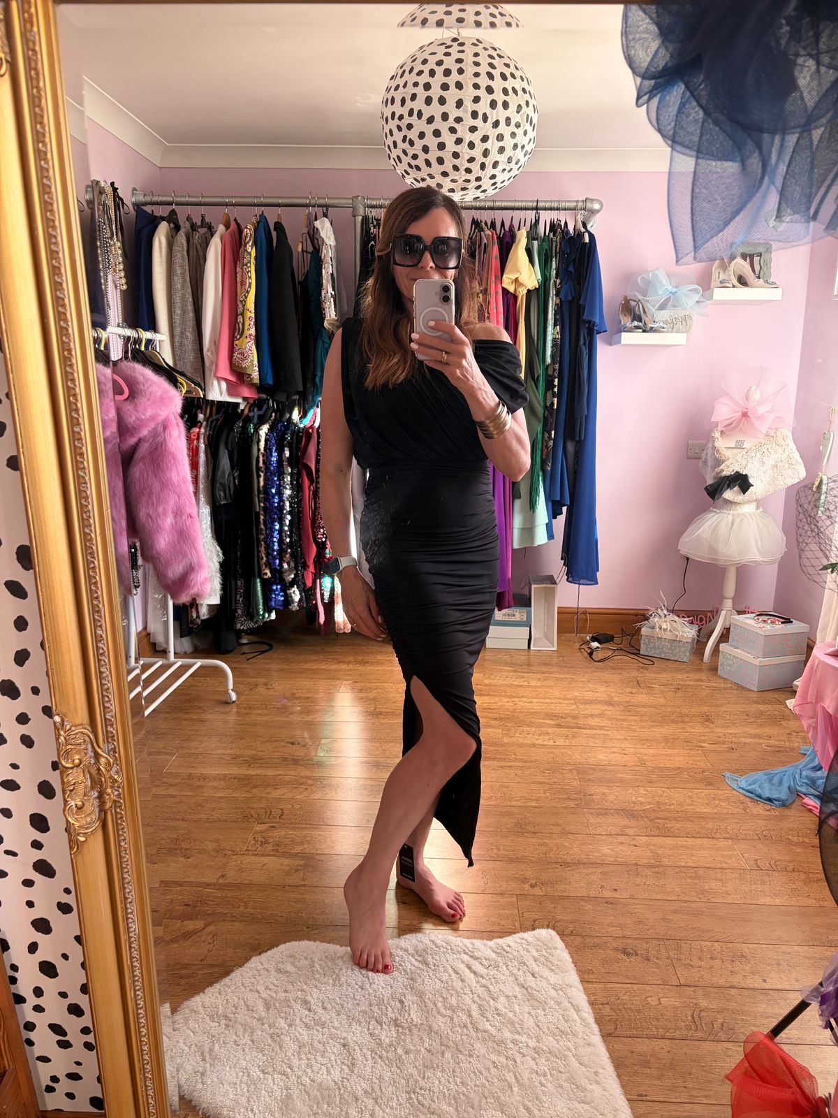Karen Millen Black Draped Shoulder Dress  — photo 3 of 3
