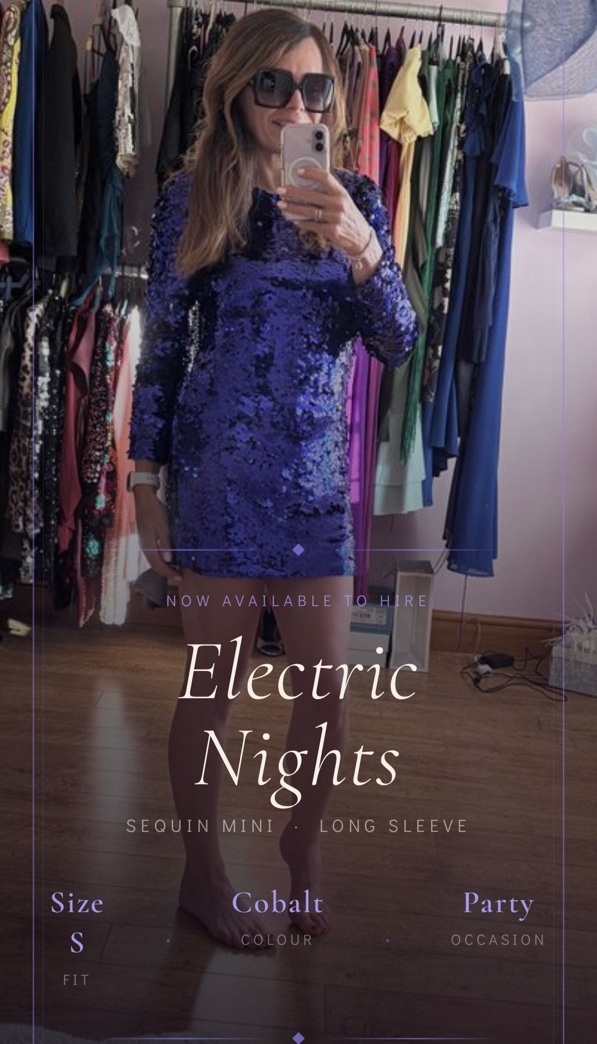 Karen Millen Purple Sequinned Mini Dress — photo 2 of 2