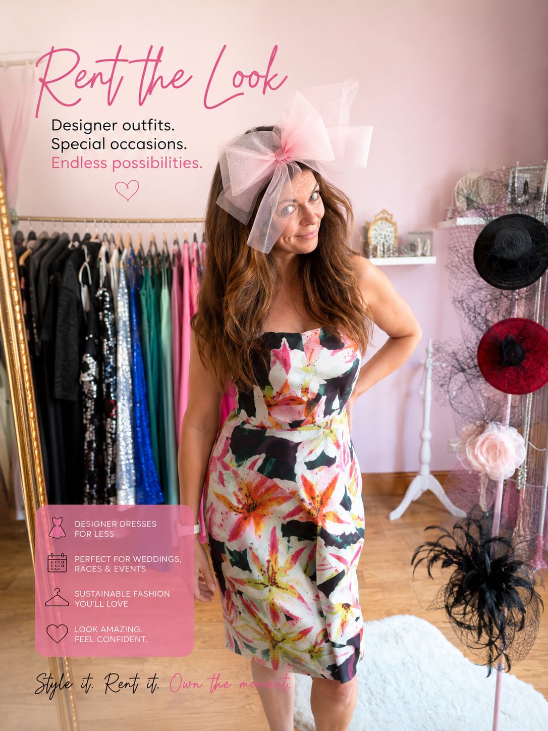 Karen Millen Vintage Strapless Tropical Lily  Print Wiggle Dress  — photo 1 of 3