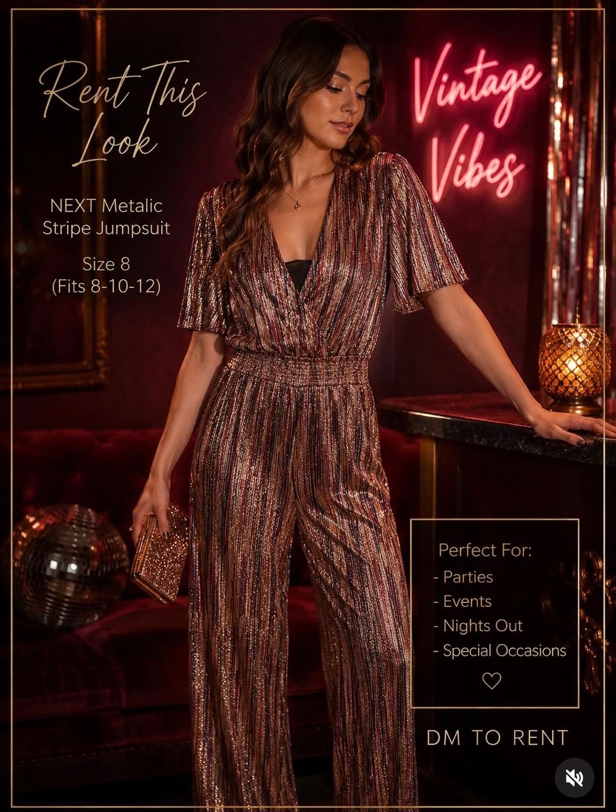 Next Metallic Striped Jumpsuit  — photo 1 of 1