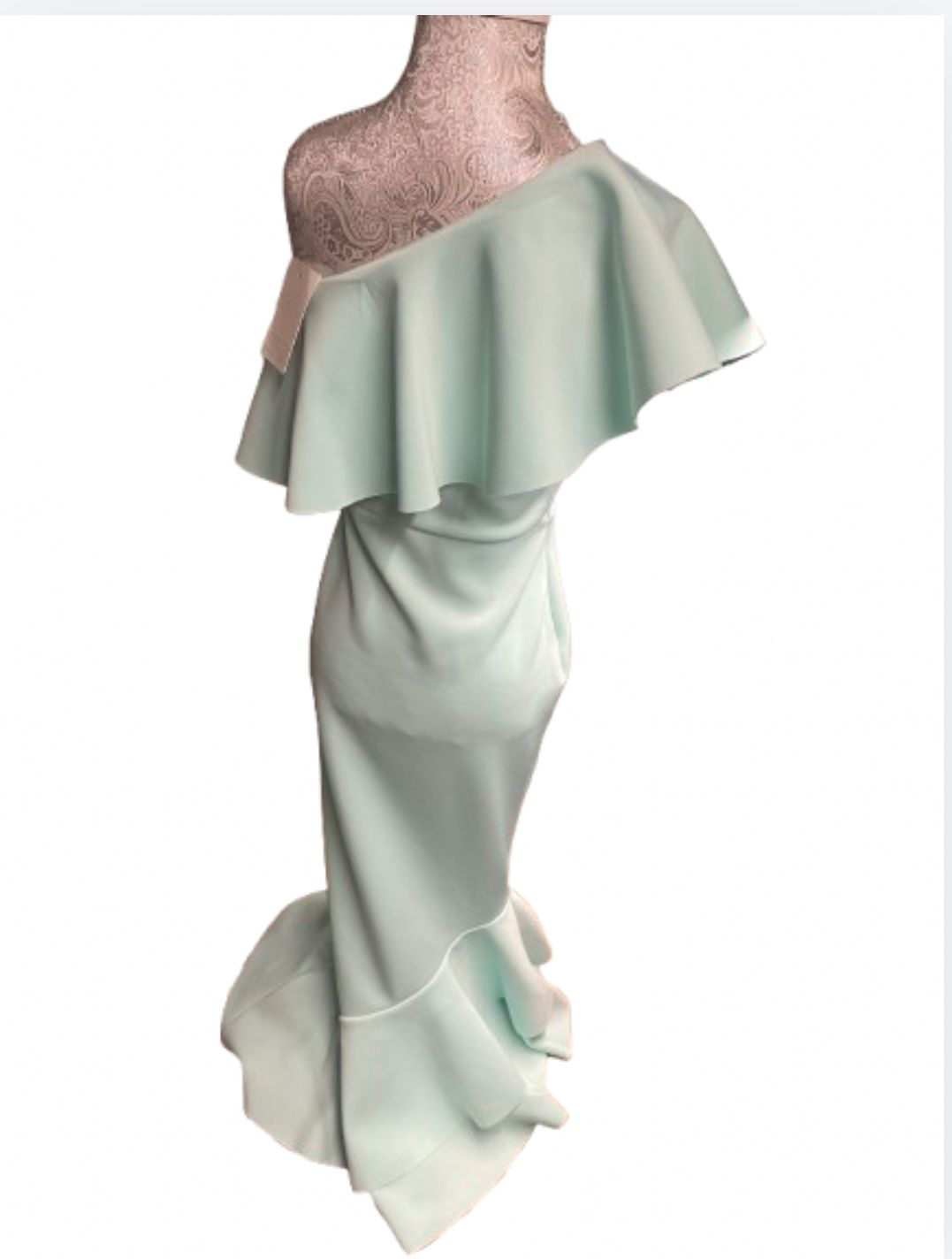 One Shoulder Ruffle Maxi Dress  — photo 3 of 11