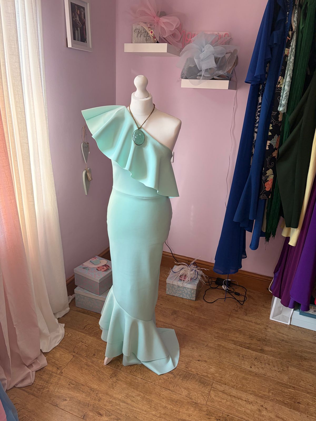 One Shoulder Ruffle Maxi Dress  — photo 5 of 11