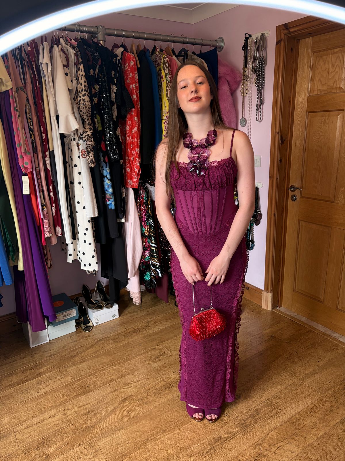Sheer lace corset maxi dress  — photo 2 of 8