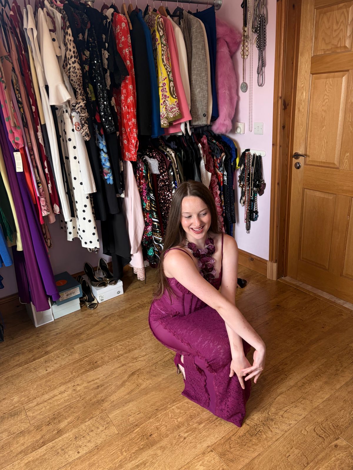 Sheer lace corset maxi dress  — photo 8 of 8
