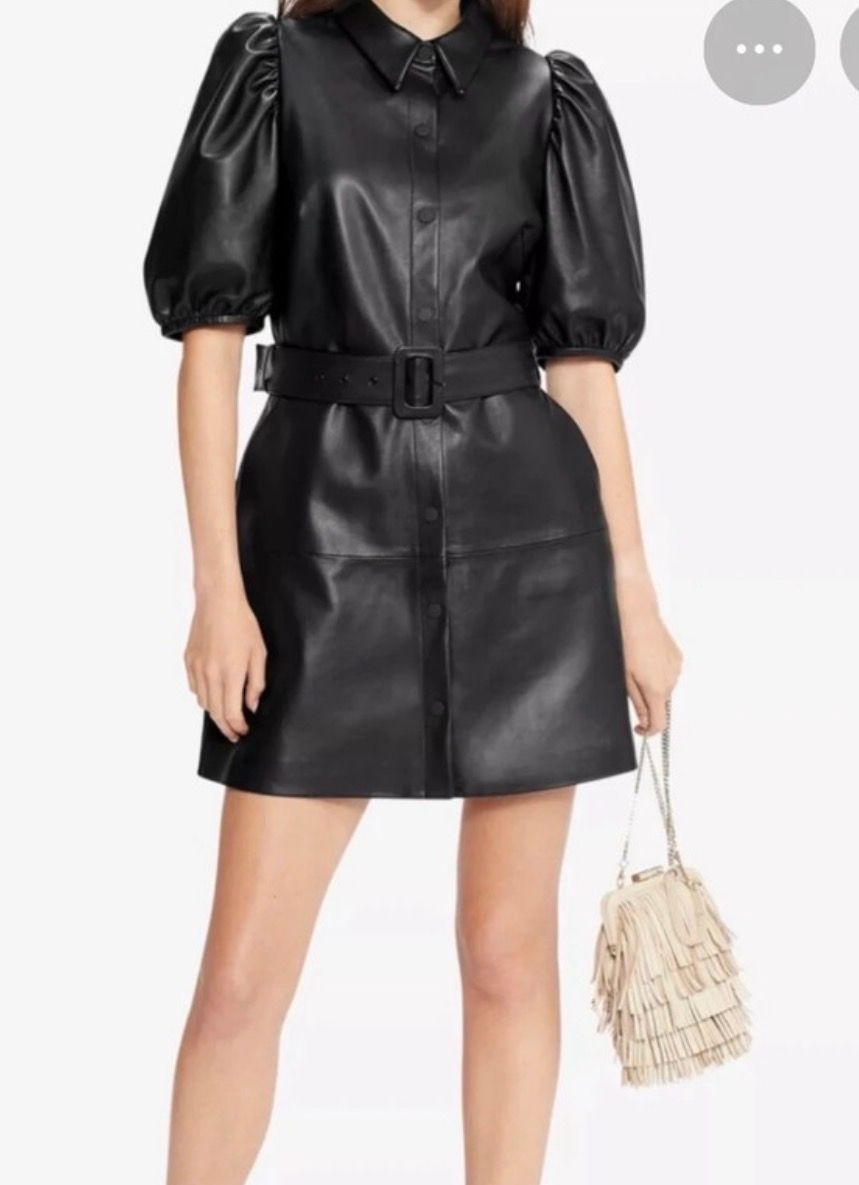 Ted Baker Black Leather Belted Dress  — photo 2 of 2