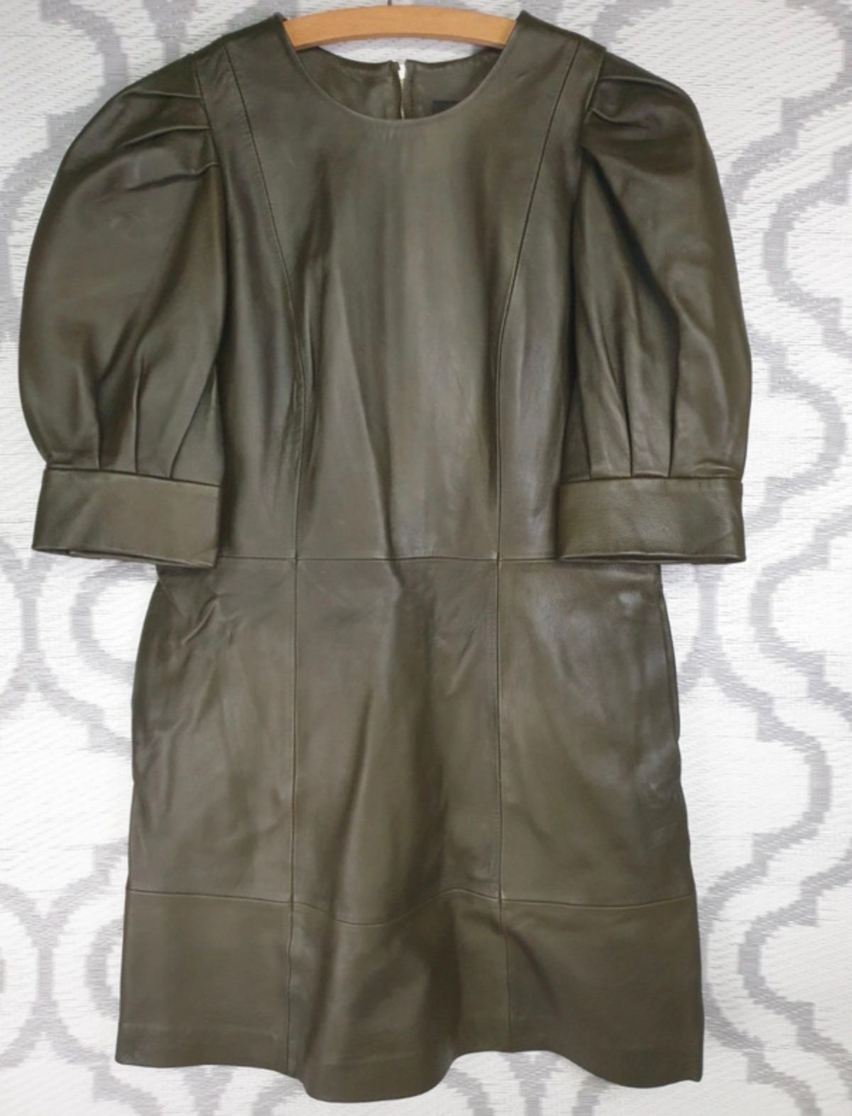 Ted Baker Leather Olive Green Dress  — photo 1 of 4