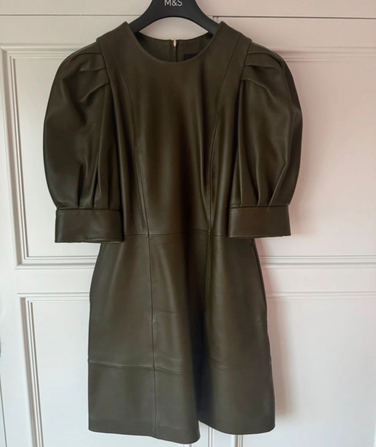 Ted Baker Leather Olive Green Dress  — photo 2 of 4