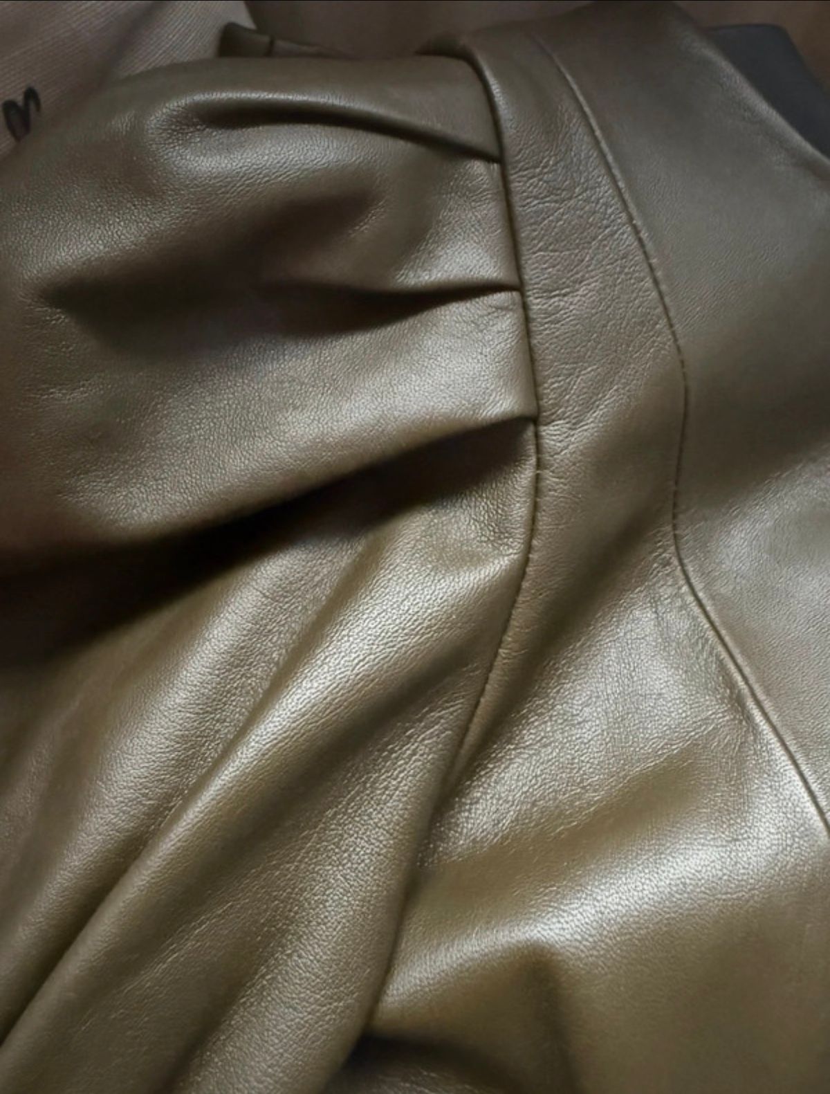 Ted Baker Leather Olive Green Dress  — photo 4 of 4