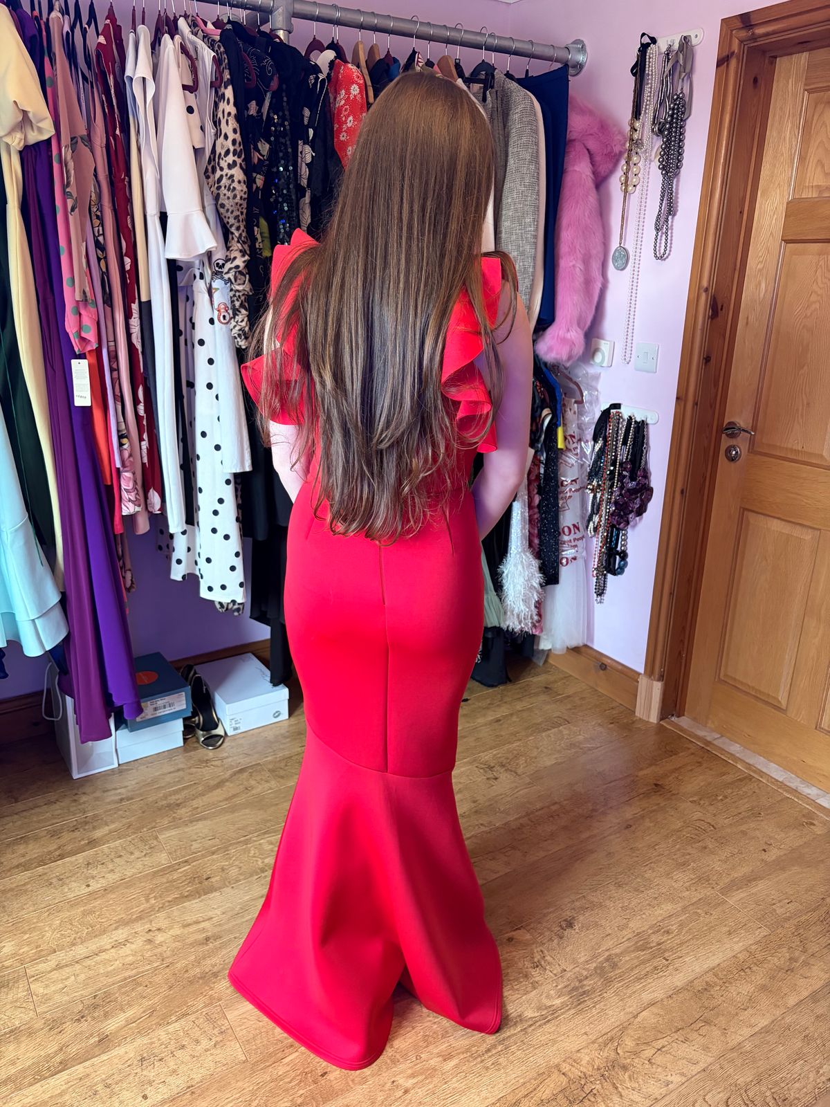 True Violet Black Label Cold Shoulder Maxi Dress With Fish Tail  — photo 7 of 12