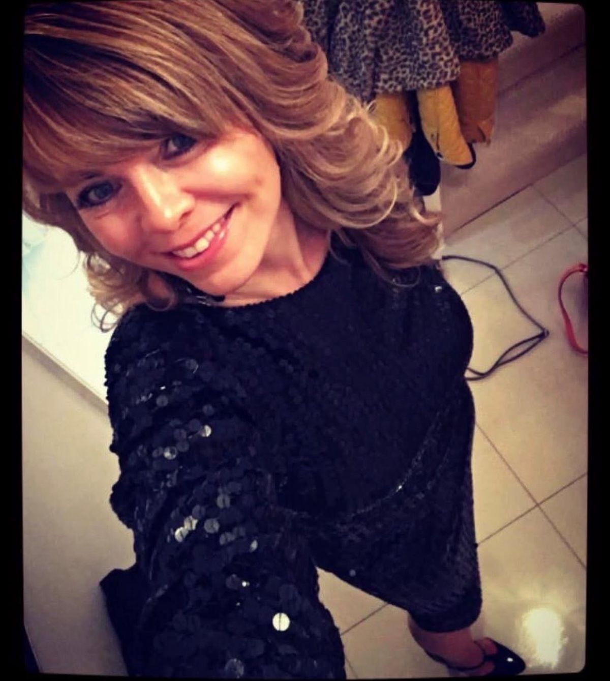 Vintage Black Sequin Dress New York  — photo 2 of 6