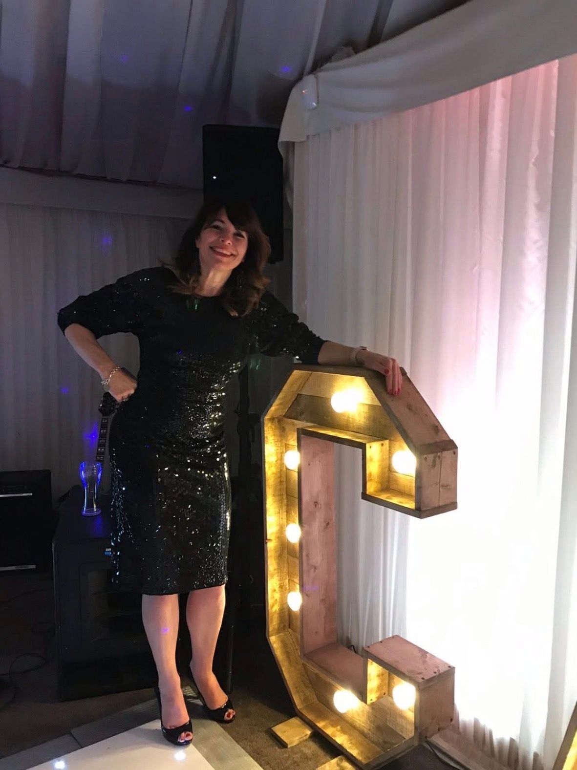 Vintage Black Sequin Dress New York  — photo 6 of 6