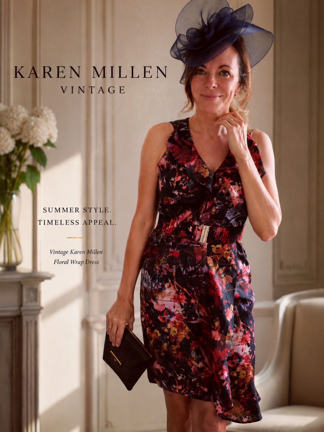 Vintage Karen Millen Belted Floral Dress — photo 1 of 1