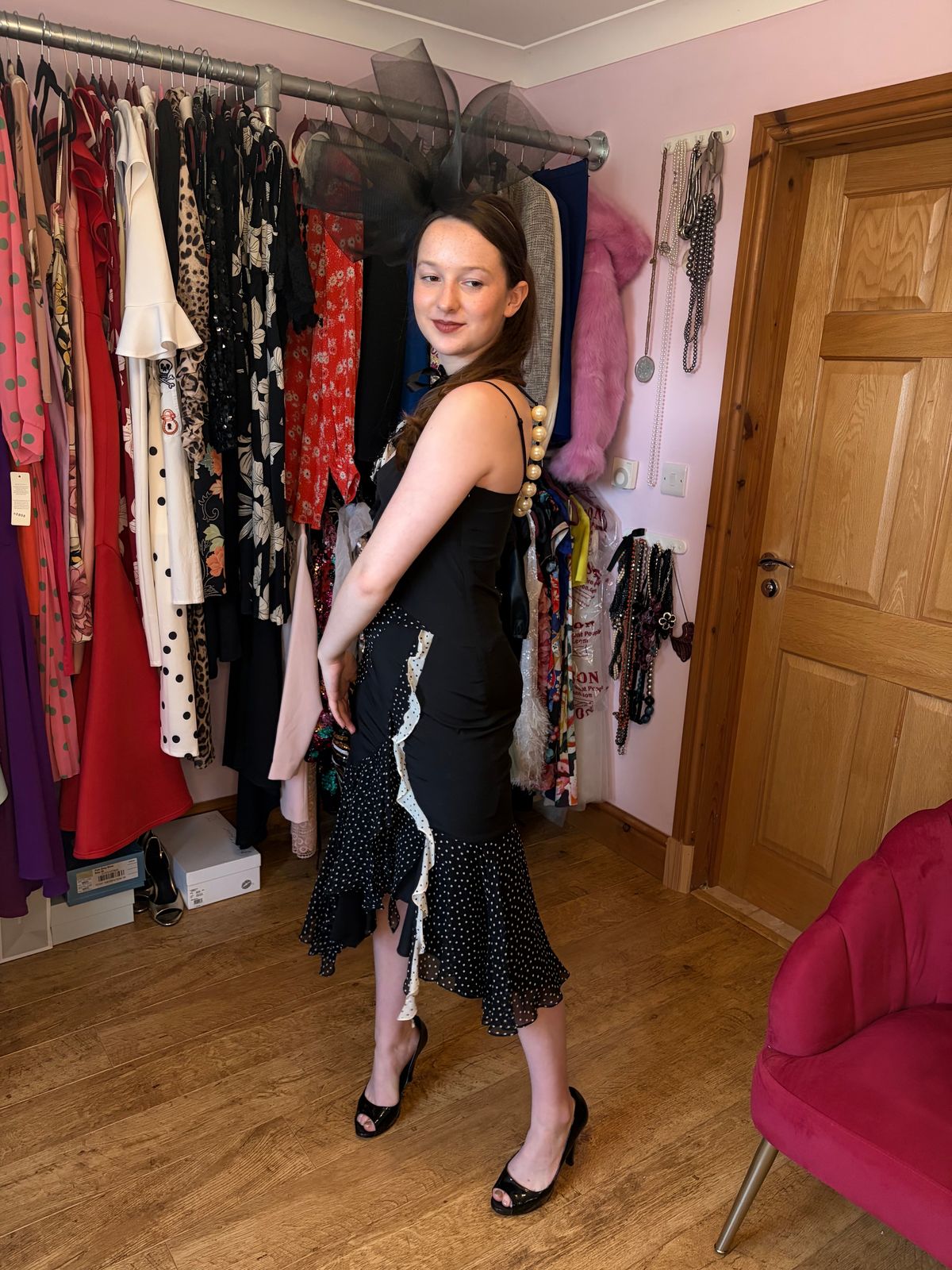 Y2k Karen Millen Silk Ruffle Cocktail Dress  — photo 10 of 18