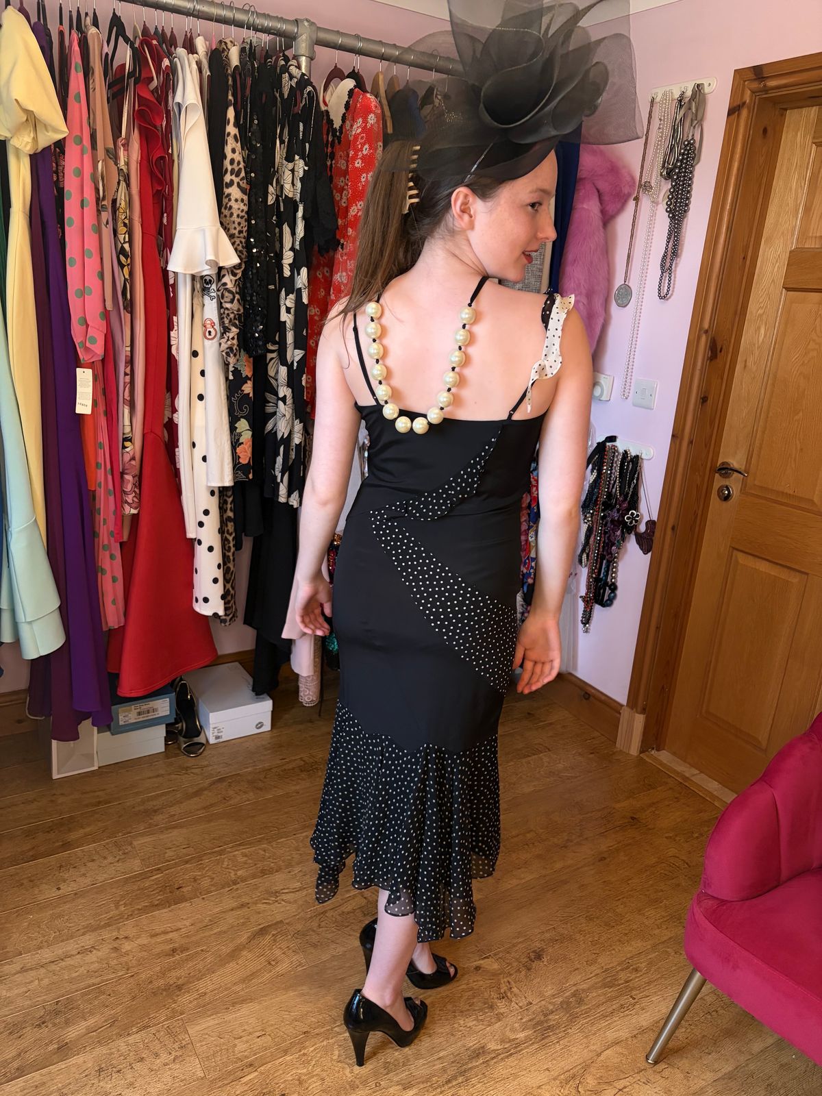 Y2k Karen Millen Silk Ruffle Cocktail Dress  — photo 12 of 18