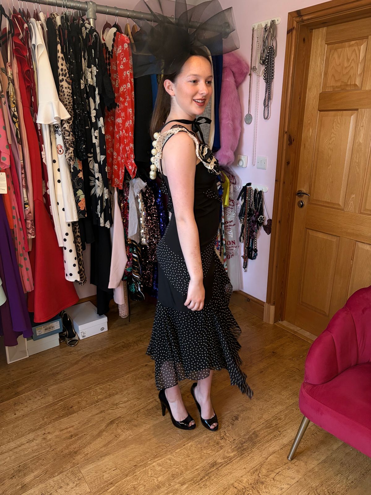 Y2k Karen Millen Silk Ruffle Cocktail Dress  — photo 13 of 18