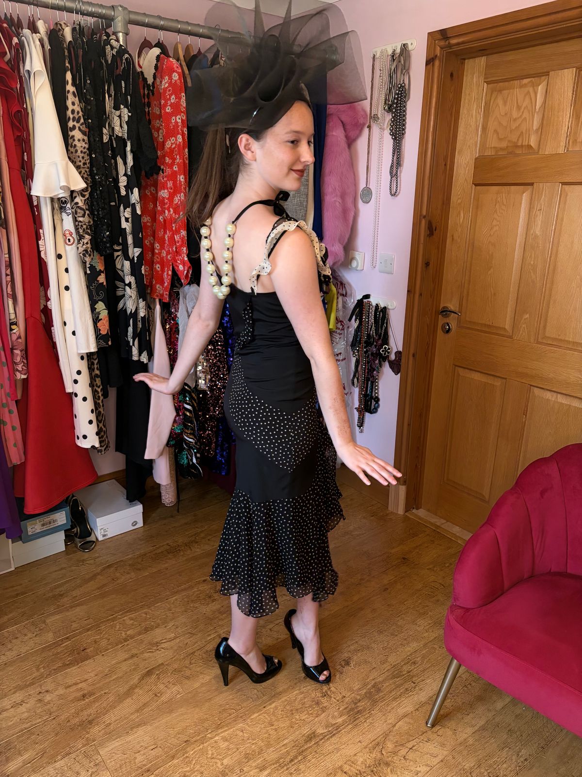 Y2k Karen Millen Silk Ruffle Cocktail Dress  — photo 16 of 18