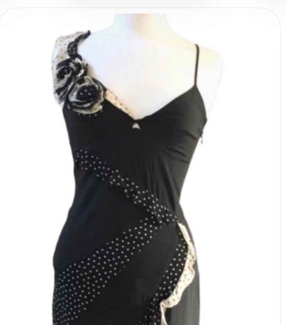 Y2k Karen Millen Silk Ruffle Cocktail Dress  — photo 2 of 18